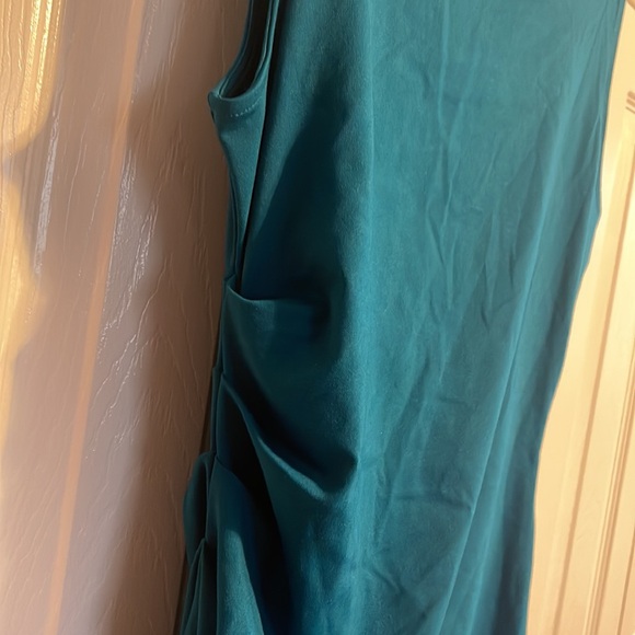 Nordstrom Open Edit sleeveless ruched side slit maxi dress in blue size XS  NWOT - Picture 4 of 9